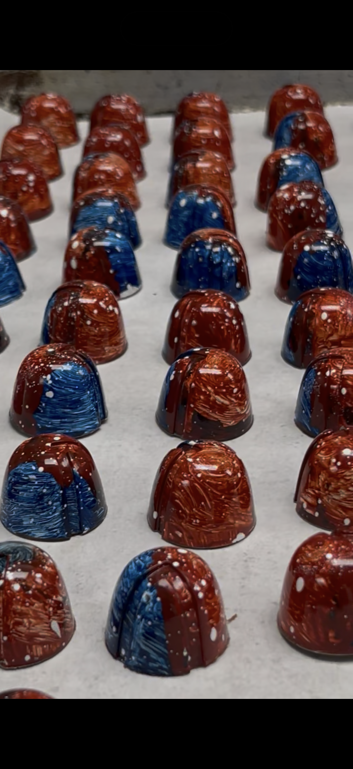 Hand-painted chocolate bonbon